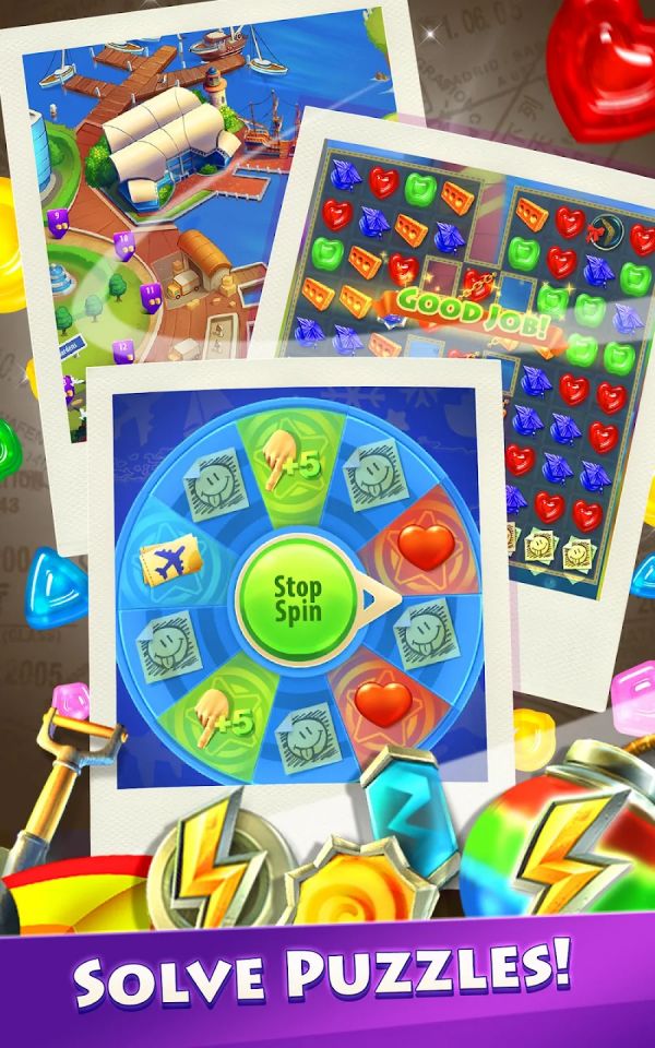 Gummy Drop! Match 3 to Build screenshot