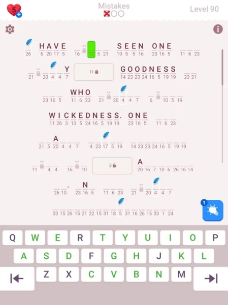 Cryptogram: Word Brain Puzzle screenshot